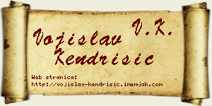Vojislav Kendrišić vizit kartica